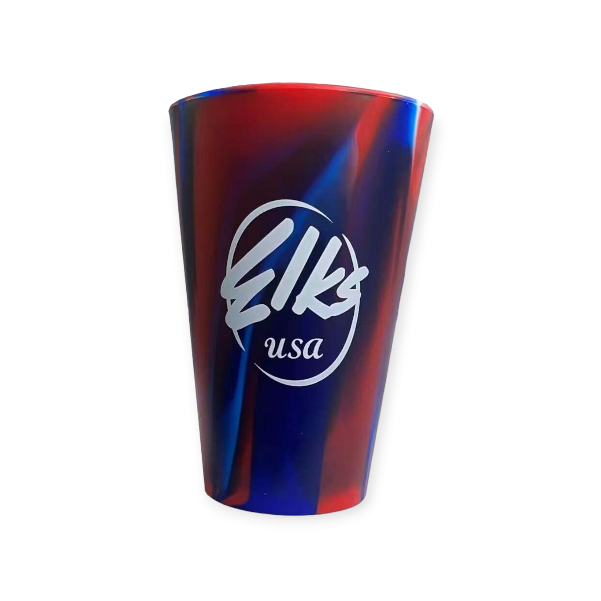 Elks USA Silicone Pint Glasses Unbreakable & Reusable 16O